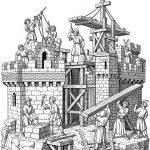 Bau einer Burg im Mittelalter