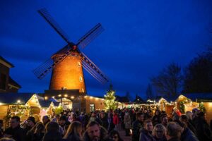 Brachter Mühlenweihnacht 2023 – Atmosphärische Aufnahme vom Weihnachtsmarkt an der Mühle