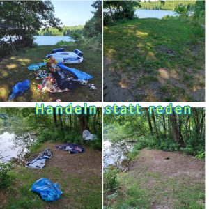 Gesammelter Unrat bei einem Routine-Einsatz von Heimatliebe Brüggen