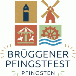 Logo des Brüggener Pfingstfestes – jährliche Kirmes in der Fußgängerzone der Burggemeinde