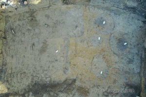 Luftaufnahme Ausgrabung Burg Bracht