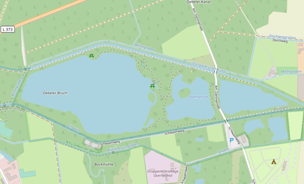Dahmensee Brüggen Karte