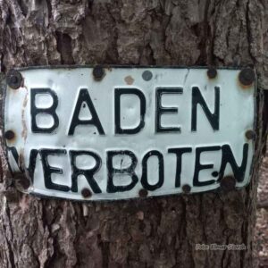 Baden verboten schild